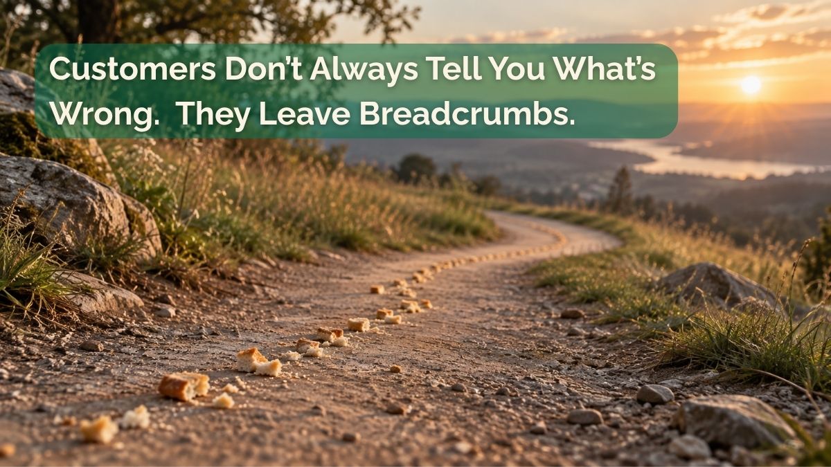 Customers Don’t Always Tell You What’s Wrong. They Leave Breadcrumbs.